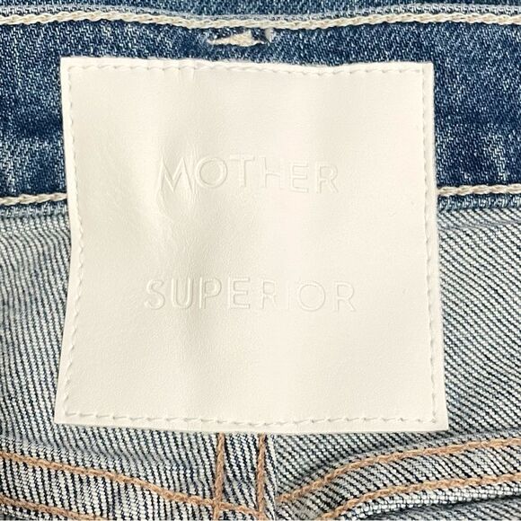 NWT MOTHER SUPERIOR The Tomcat Crop Straight Leg Jeans Kneeling on Stones Sz 25 - Picture 11 of 16